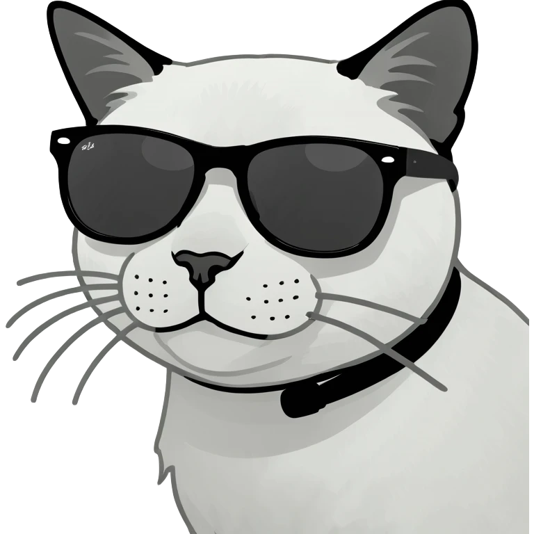 Cat with sunglasses emoji