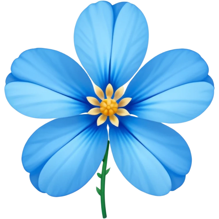 Flor del pensamiento celeste emoji