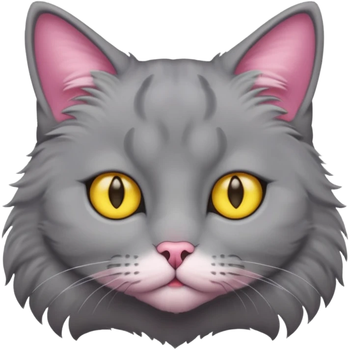 gray cat yellow eyes emoji