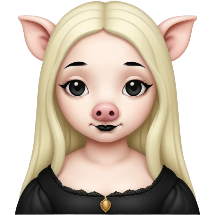   renaissance monalisa goth pig  emoji