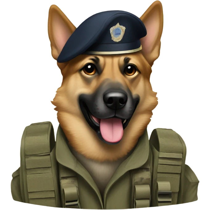 Military dog emoji