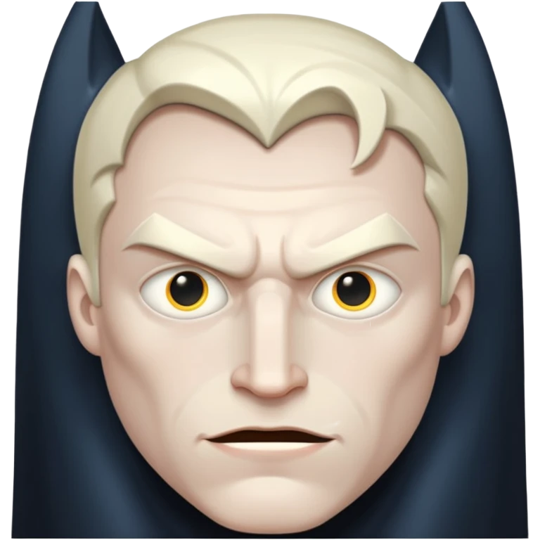Batman white person white glowing eyes emoji