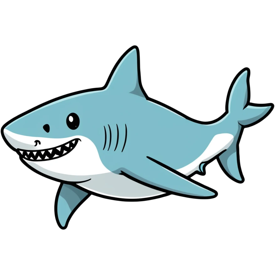 Shark with shoes emoji