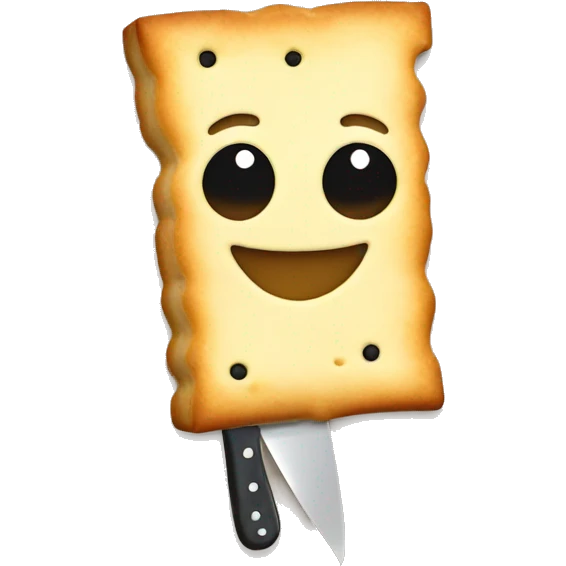 poptart smiling holding a knife emoji