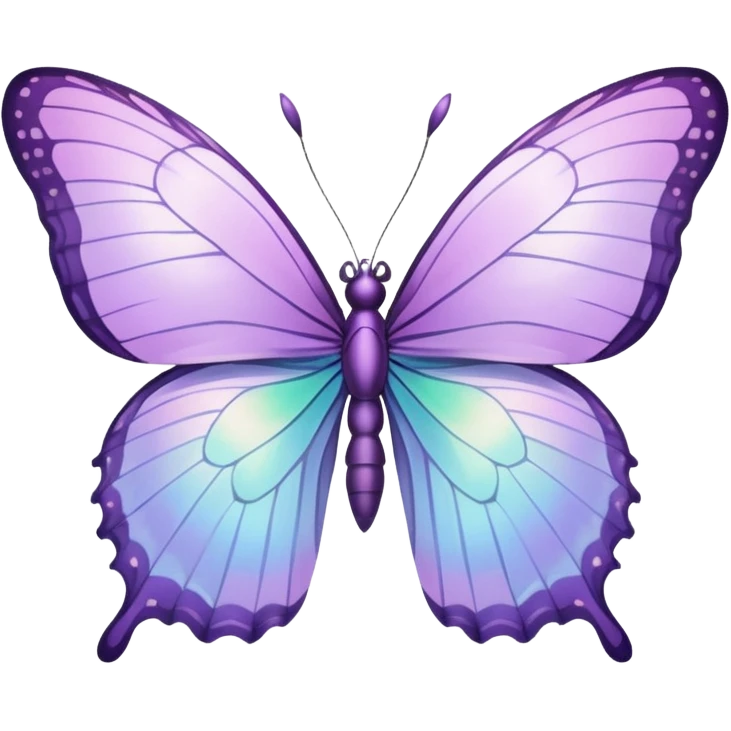 Pastel lilac iridescent butterfly emoji