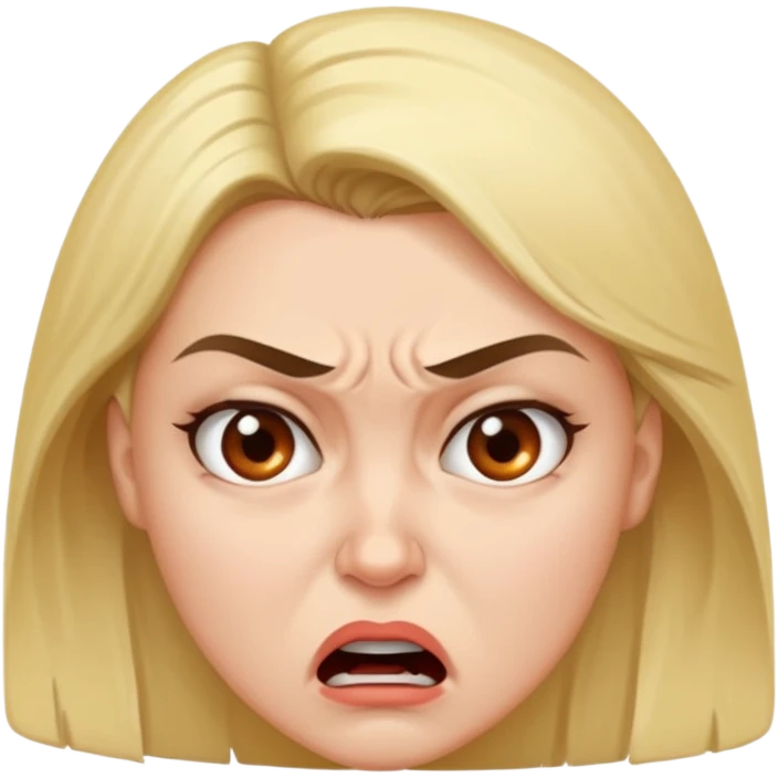 Beautiful woman angry and sick of idiots emoji