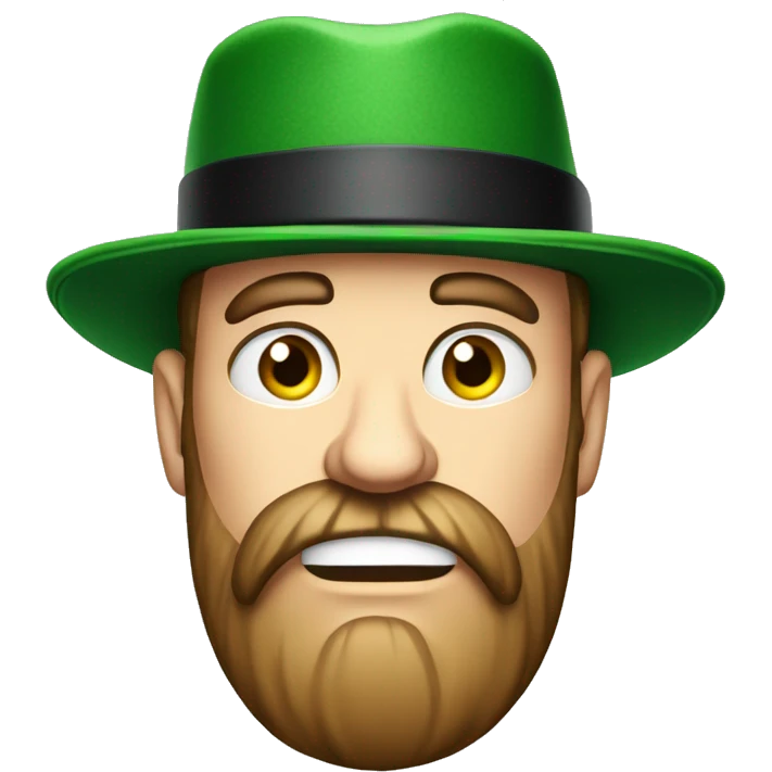 irish very angry man 30 years old with beard and hat emoji