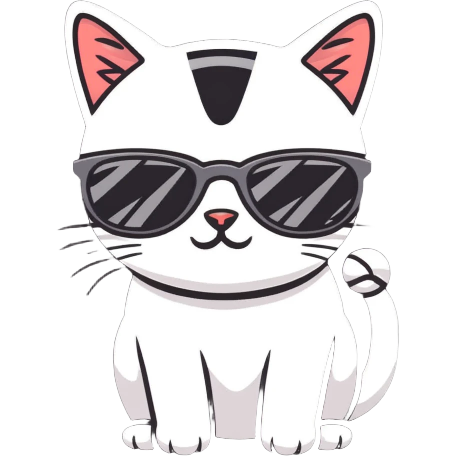 Cat with sunglasses emoji