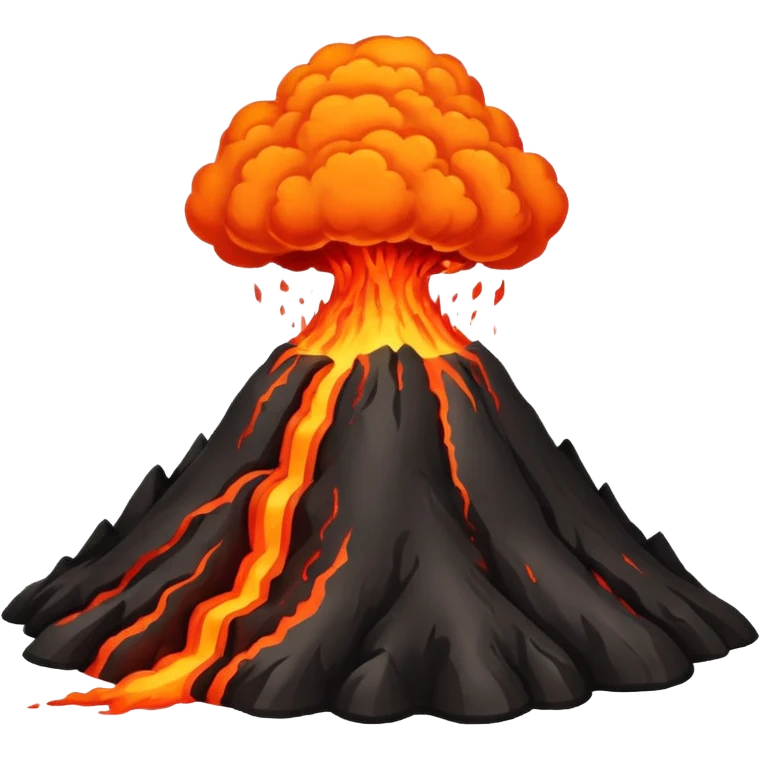 volcano big lava eruption  emoji