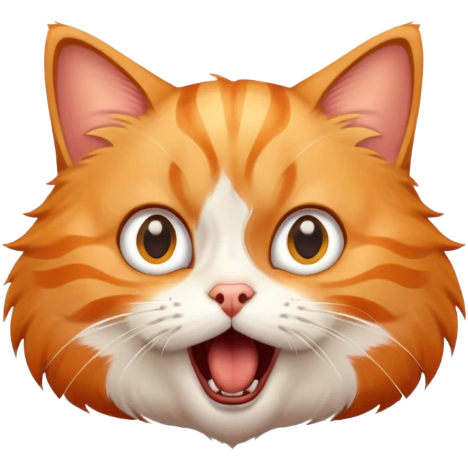 a surprising cat, shouting 'WTF' emoji
