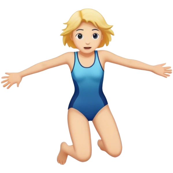 Person springt ins kalte Wasser  emoji