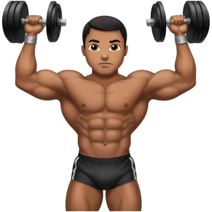African American police bodybuilder  emoji