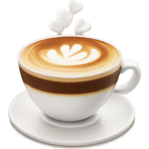 Cappuccino with rosetta  emoji