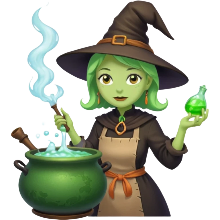 green witch cooking potion emoji