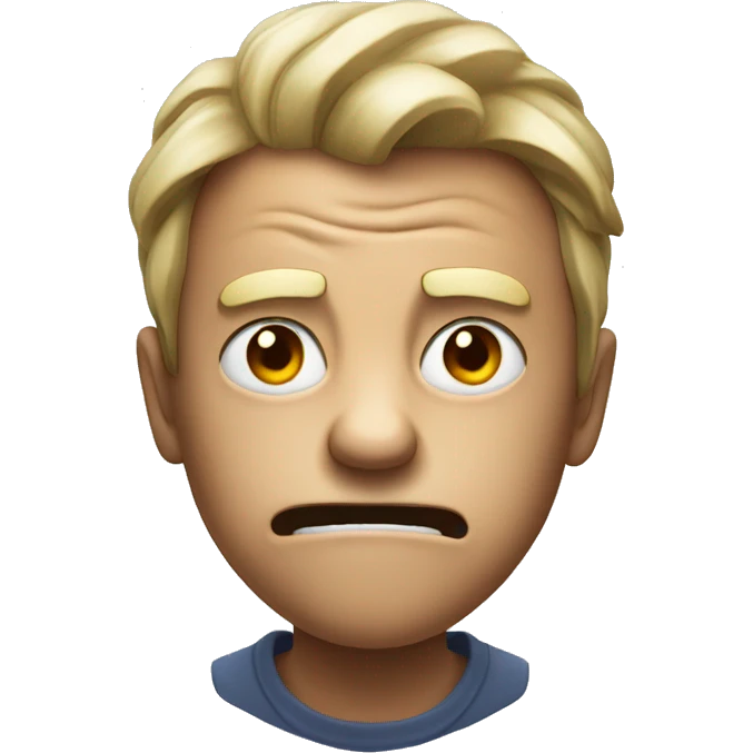 Mad, not surprised face  emoji