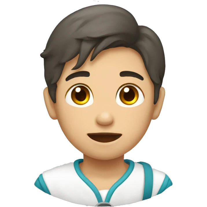 Niño enfermo con fiebre emoji