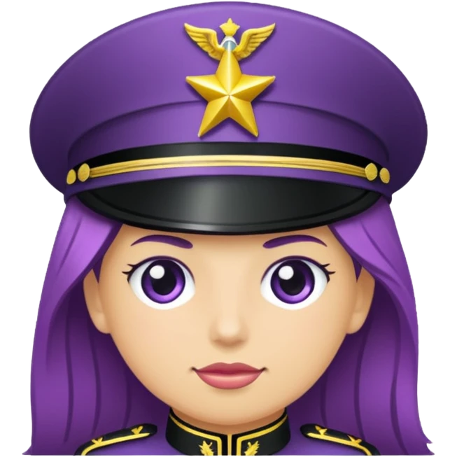 patente militar baixa roxa com glitter emoji