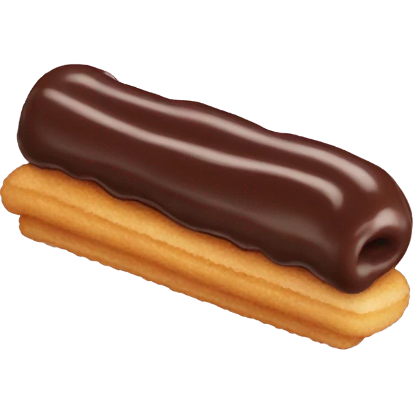 Chocolate dipped churro  emoji
