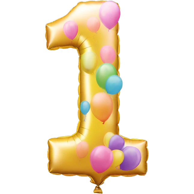 first birthday balloon  emoji