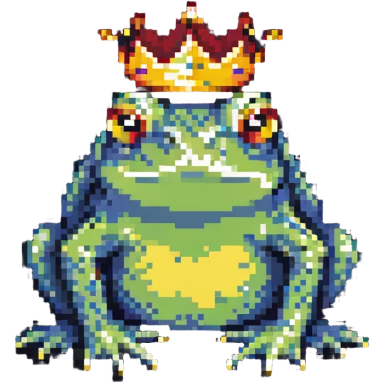 crowned frog sitting pose emoji