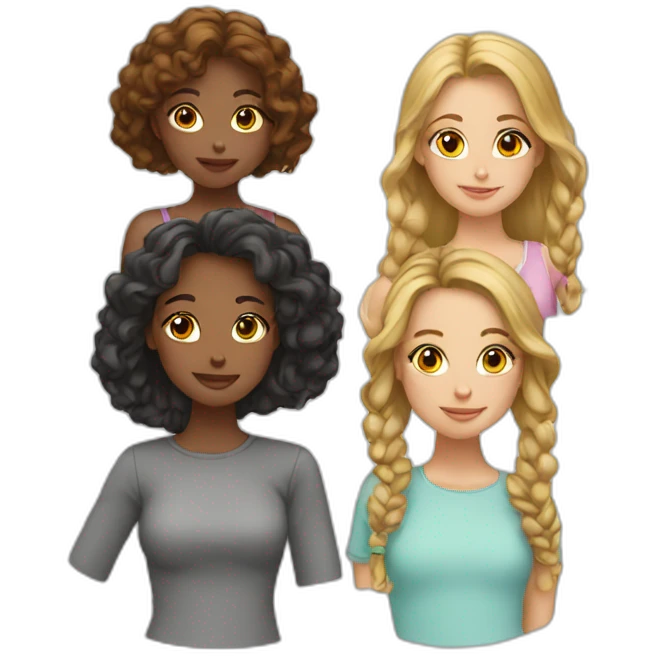 Four girls emoji