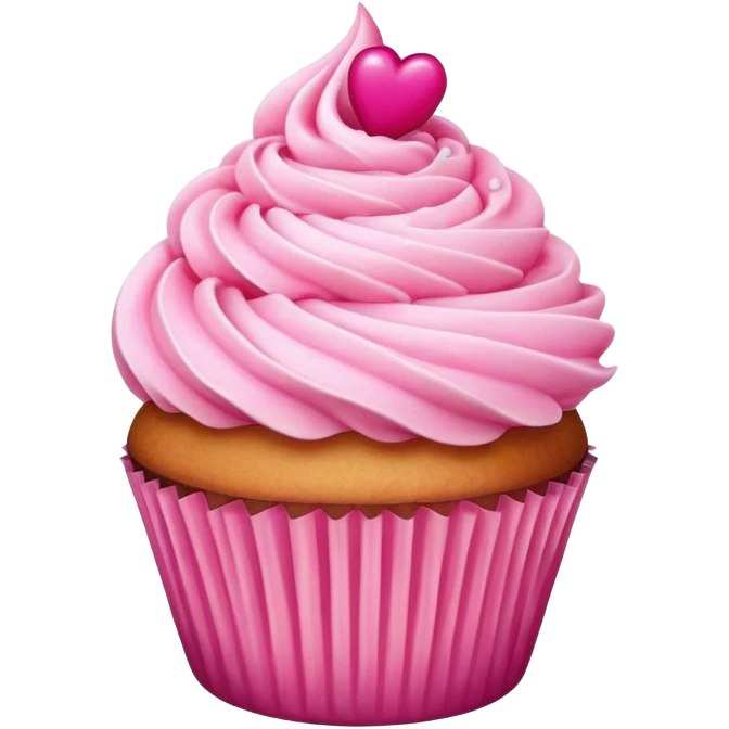 Cupcake with pink icing emoji