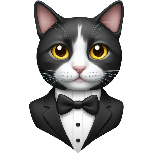 Cat wearing a tuxedo emoji