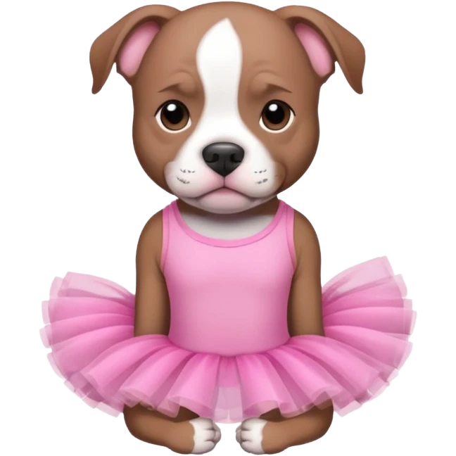 Pibble in a tutu  emoji