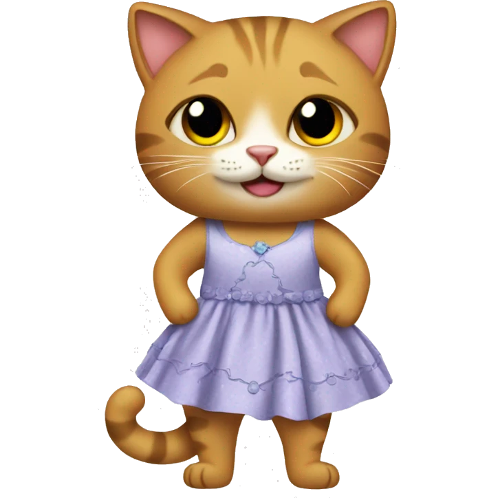 Cat with a dress  emoji