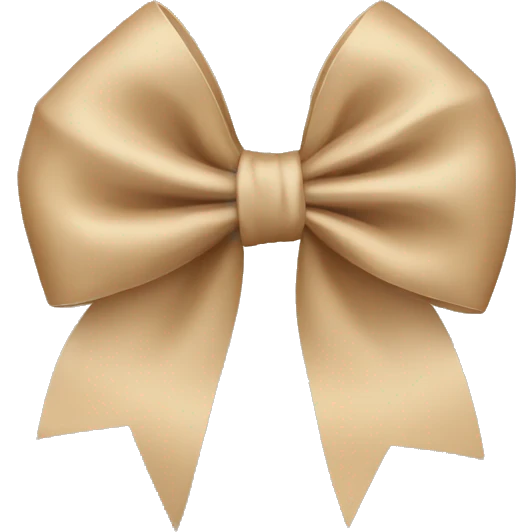 beige bow emoji