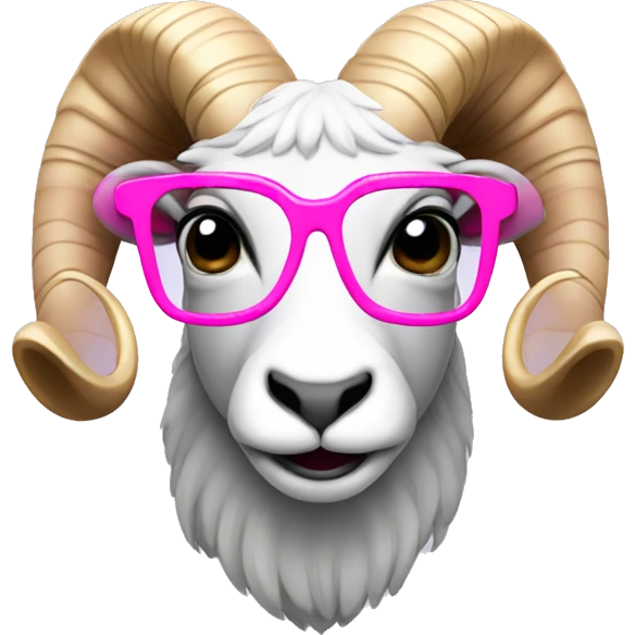 ram in pink glasses emoji