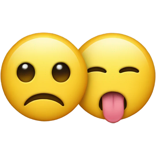 a yellow circle emoji face with a tongue sticking out and two crossed eyes emoji