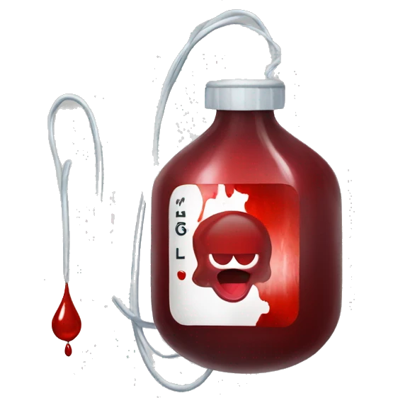 blood bag emoji