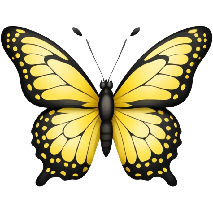 Butterfly full black emoji