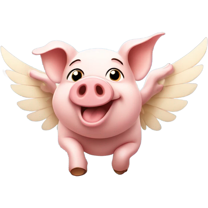 Pigs fly emoji
