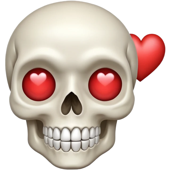 skull face with heart eyes emoji