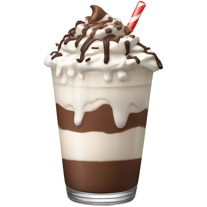 Chocolate milkshake emoji