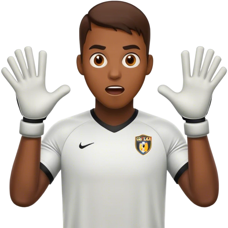 surprised goalkeeper emoji