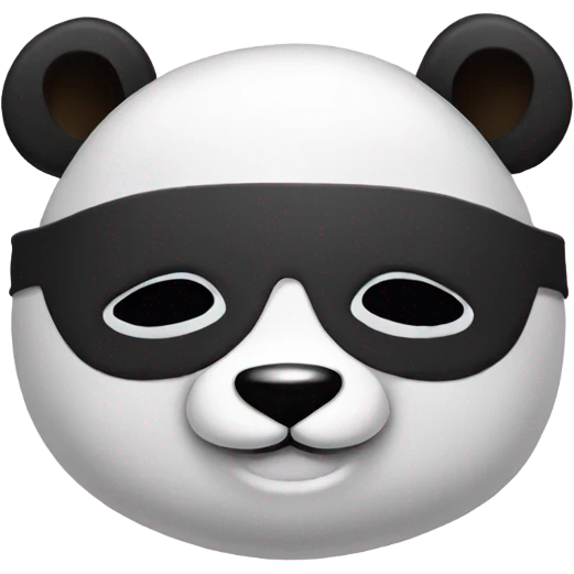 panda with a sleeping mask emoji