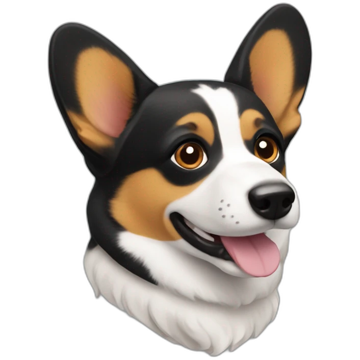 Corgi negro mar emoji