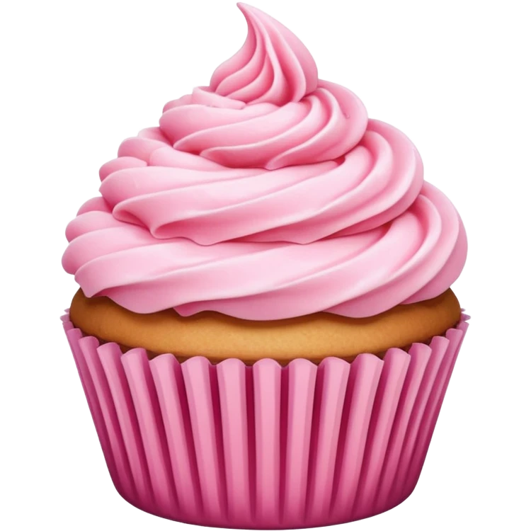 Cupcake with pink icing emoji