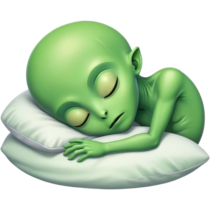 A alien sleeping  emoji