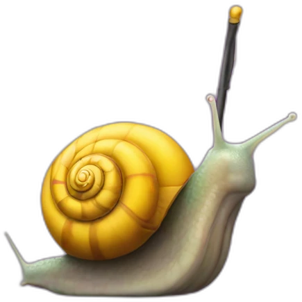Snail with a non binary flag emoji