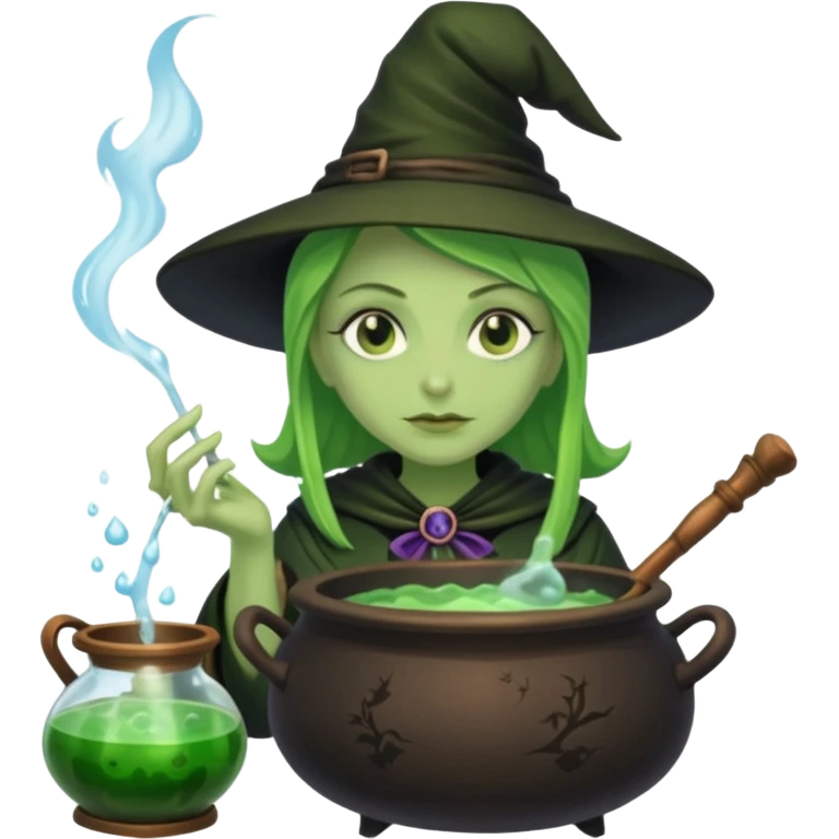 green witch cooking potion emoji