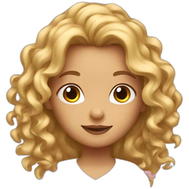 girl with long curly blond hair emoji