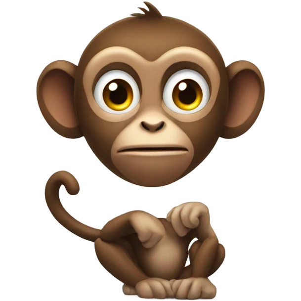monkey in front of comp emoji