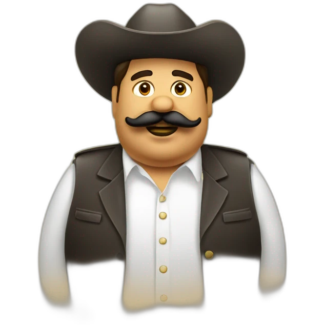 Taquero gordito con bigote vendiendo tacos  emoji