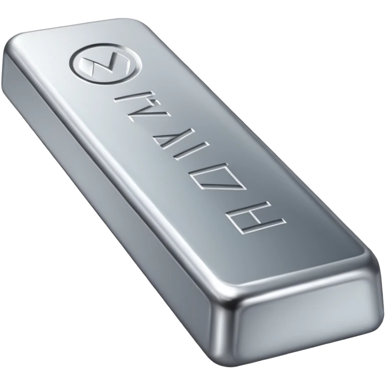 Create a silver bar in the avive gold bar style emoji