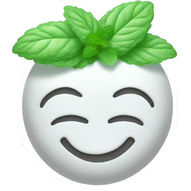 Mint with Hite color emoji