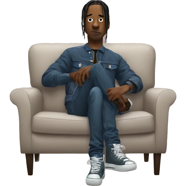 Travis Scott on a couch emoji